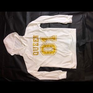 Brand new white “queen” hoodie